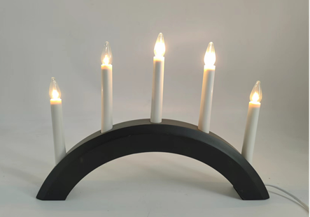 5 LEDs Wooden Candle Bridge Light 2