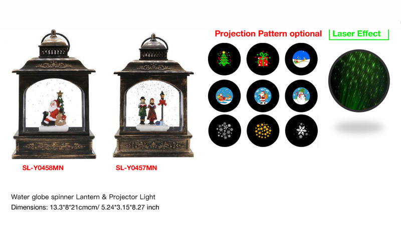 Acrylic Water globe spinner Lantern & Projector Light Santa Claus / Choralist SR - 41