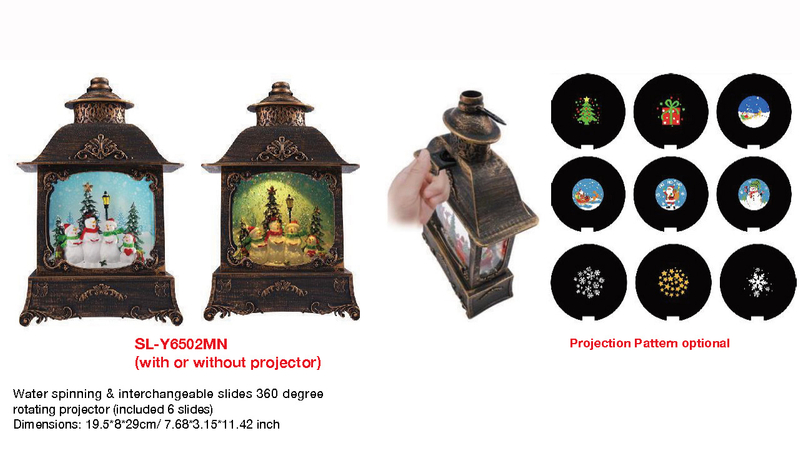 Acrylic Water spinning &interchangeable slides 360 degree Snowman SR - 2