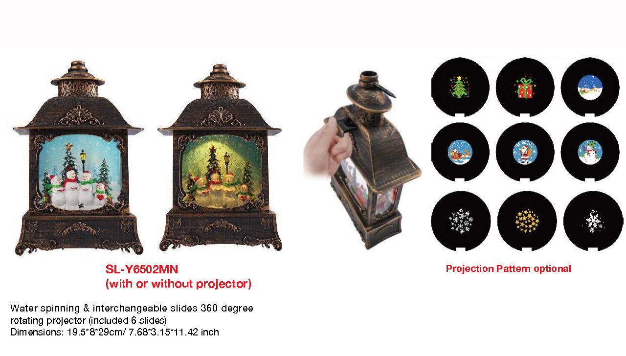 Acrylic Water spinning &interchangeable slides 360 degree Snowman SR - 2