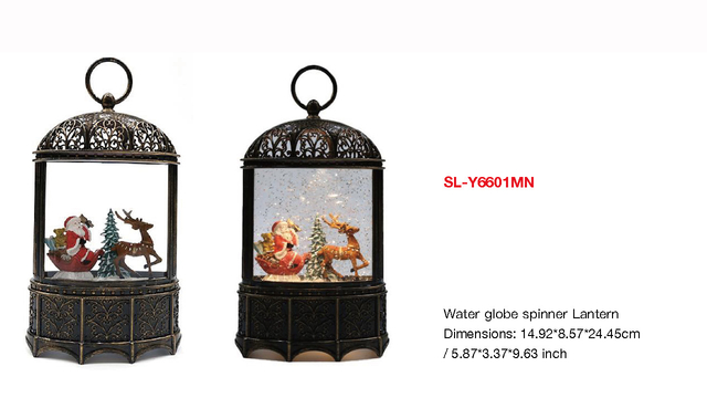 Acrylic Water globe spinner Lantern Santa Claus&Reindeer SR - 97