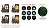 Acrylic Water globe spinner Train & LED Projector Light Red Bird / Car SR - 65
