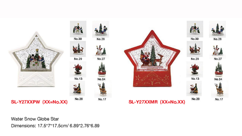 Acrylic Water Snow Globe Star Santa Claus/Snowman SR - 113