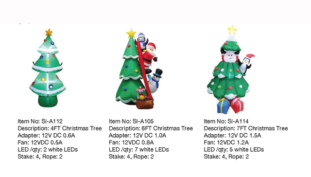 4,6,7FT Christmas Tree Inflatable Lights