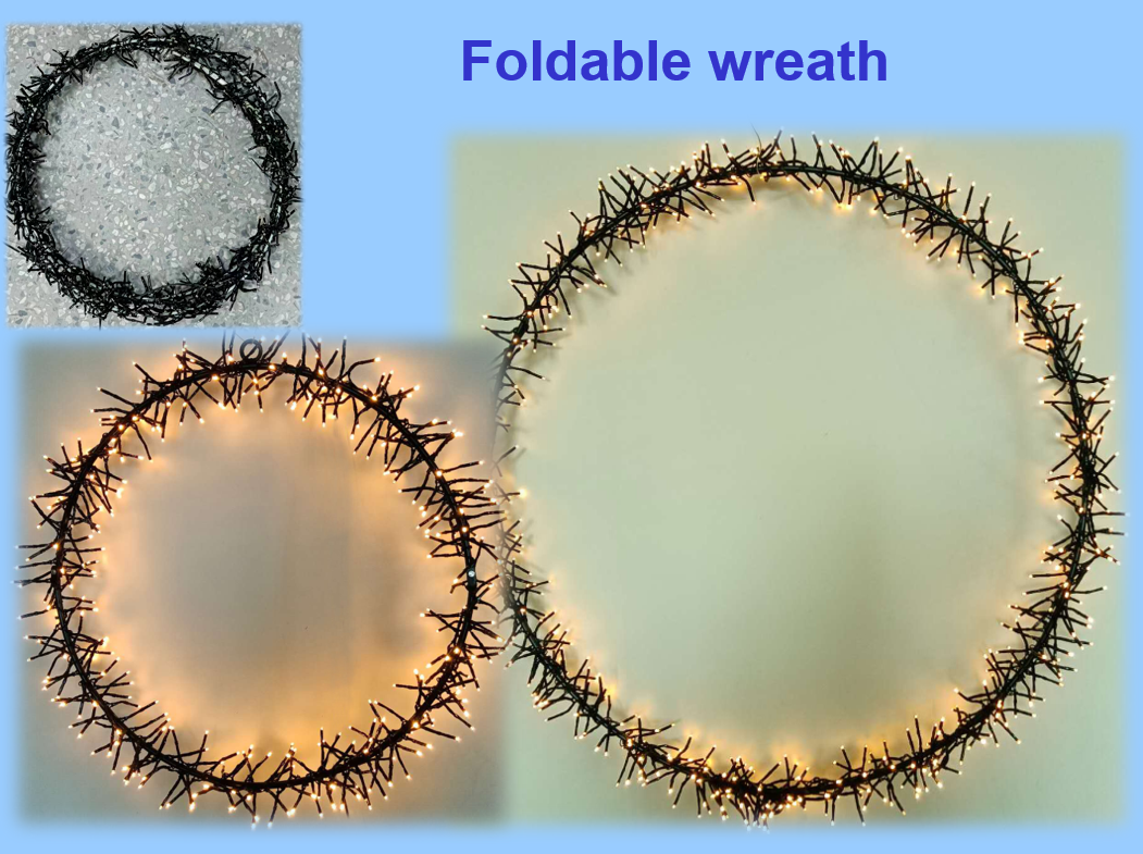 Metal motif light (foldable wreath)