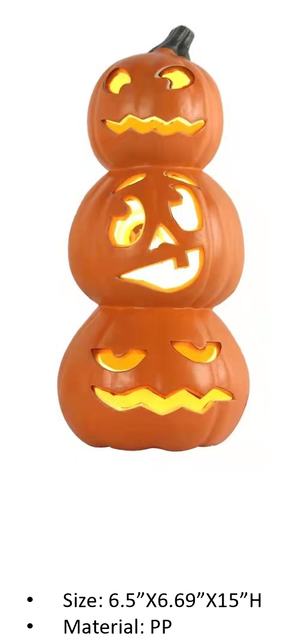 PP Orange col. 3pcs-Pumpkin modle light 