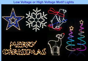 Low voltage or High voltage Street motif Lights