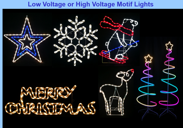 Low voltage or High voltage Street motif Lights