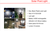 Solar LED post Light & address Sign Stake Lights