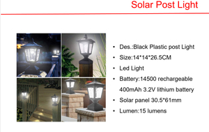 Solar LED post Light & address Sign Stake Lights