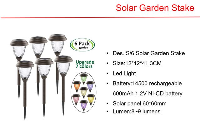 Solar LED Garden Stake & Mini Solar Fence Lights