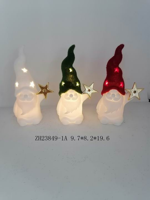 porcelain little Santa Claus with star on his left hand - 5