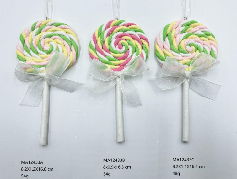 clay dough lollipop with ribbon - 39