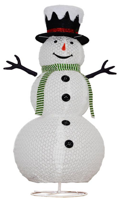 Fabric-wrap Snowman collapsible lights