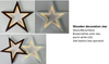 Wooden decoration star Light warm white 3