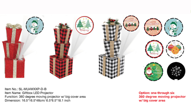 Indoor Decoration Giftbox LED Proiector- 36