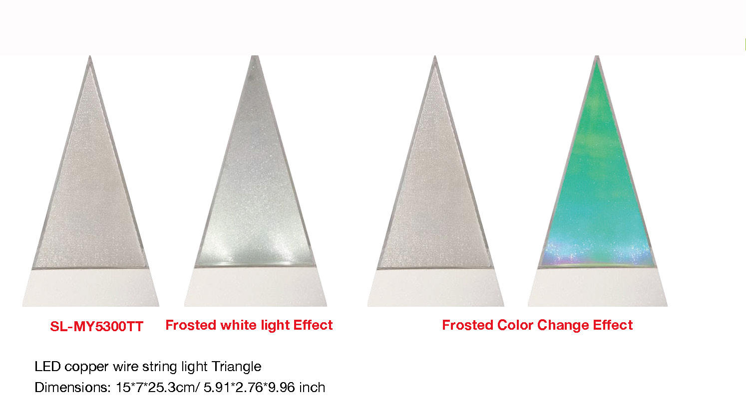 Indoor Decoration LED copper wire string light Triangle- 18