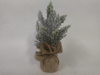 X'mas Green Mini Tree +flocking with fabric basin - 33
