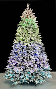 X'mas Multi color+flocking Ordinary Christmas tree  Light - 8
