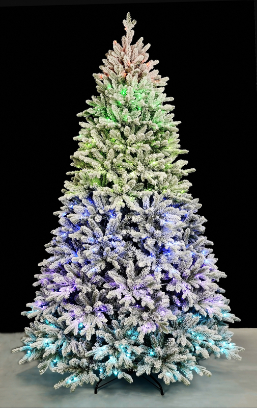 X'mas Multi color+flocking Ordinary Christmas tree  Light - 8