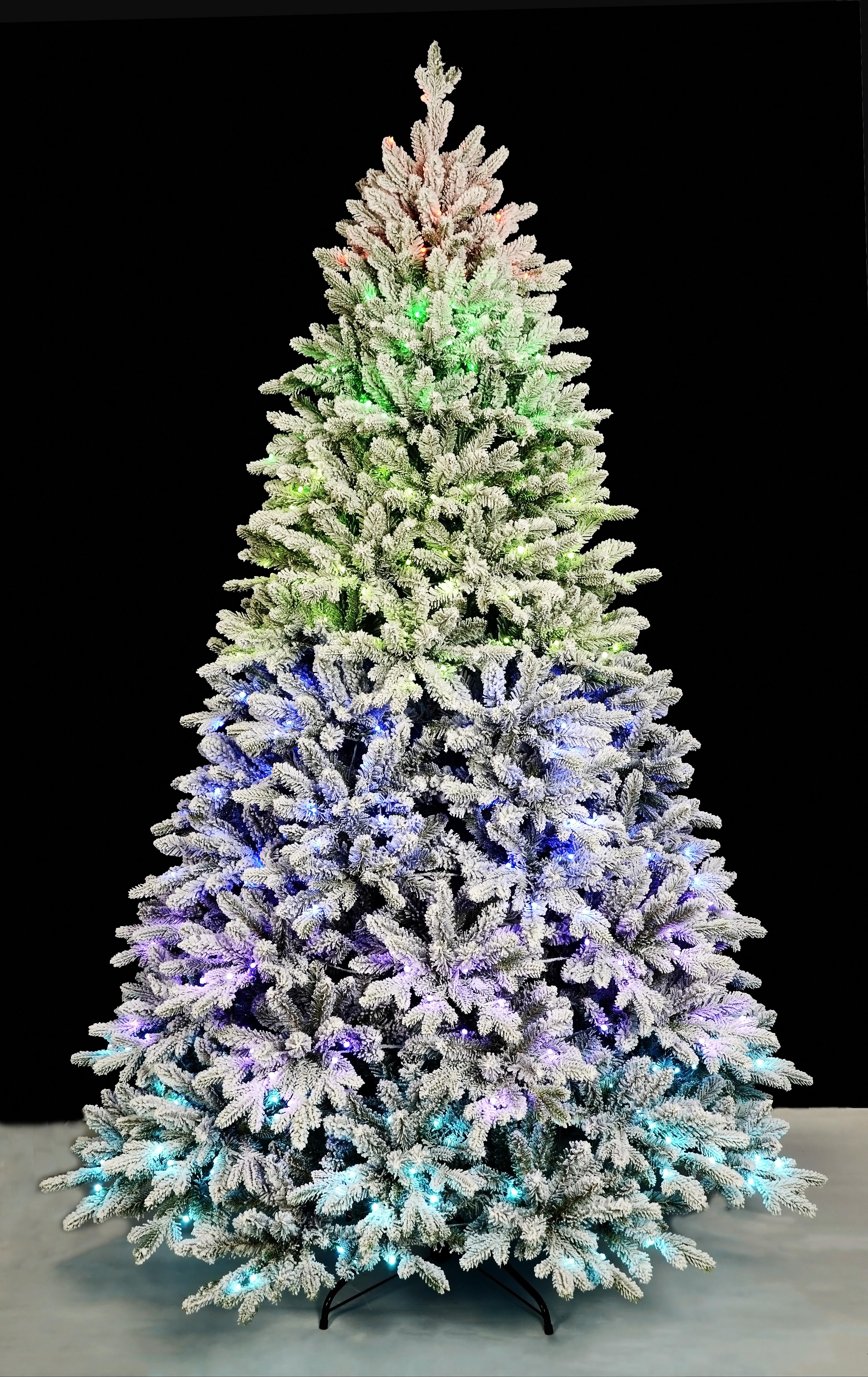 X'mas Multi color+flocking Ordinary Christmas tree  Light - 8