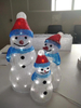 3pcs rotating snowman with rotating base