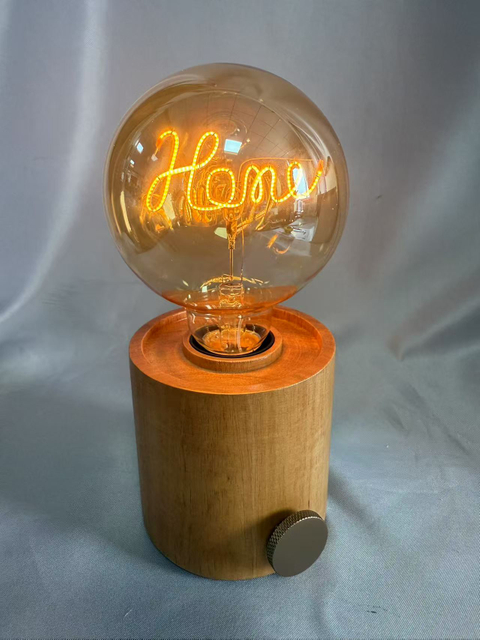 25cm Dark Brown Base LED Lamp with Labubu-Themed Light Figure & Built-in Storage Slot, Type-C Rechargeable Battery Included