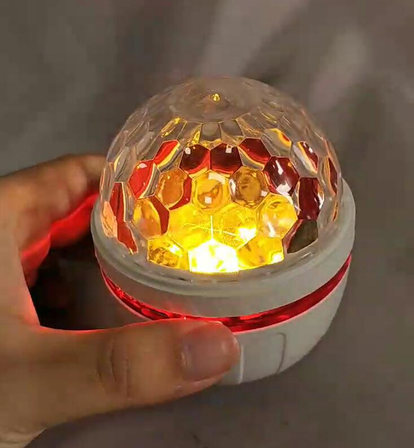 Self-Balancing Rocking Motorized Magic Ball Lamp with 360° Rotating Multicolor LED Light Show, Dynamic Atmosphere Lighting for Parties