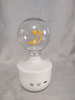 Star-Moon Themed 7-Color Ambient Table Lamp with Clear Glass Shade, Battery/USB Operated, Dreamy Decorative Light