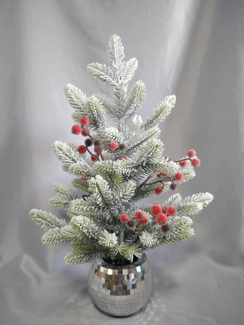 Snow flock tree PET mirror sheet with silver basin