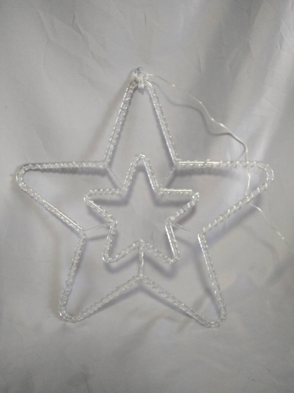 Star-Shaped 60-Light Warm White LED String Light with Flexible Copper Wire - Transparent 8-Mode USB Connector, Ideal for Festive/Decorative Lighting