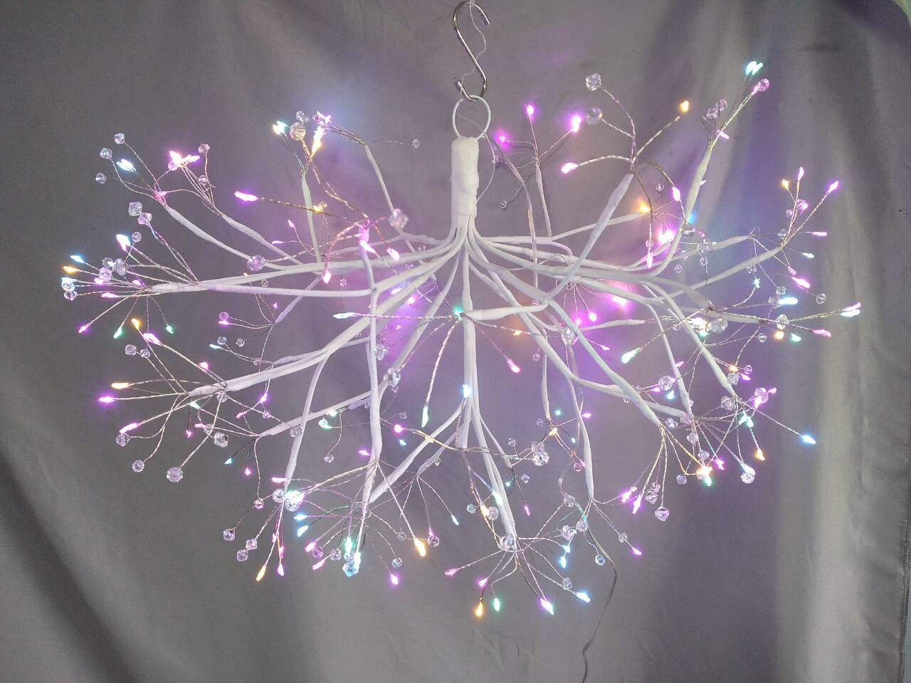 New Dual-Use Cherry Blossom LED Light - 40cm Height Hangable or Potted Design with Delicate Sakura Flowers for Versatile