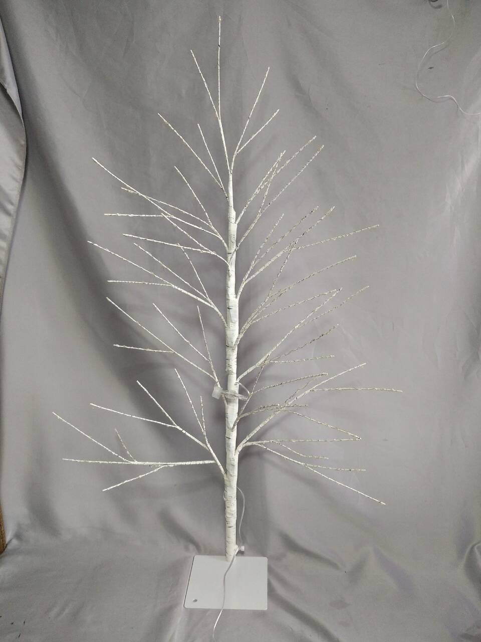 1M Half-Tree Cherry Blossom LED Lamp with White Base - 15cm Clearance from Lowest Branch to Base, Elegant White Floral Decor for Indoor/Outdoor Ambient Lighting
