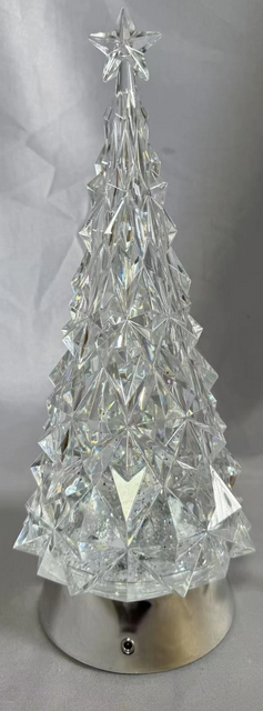 Diamond Tree Lamp Electroplated Silver Short Base Cool White Light