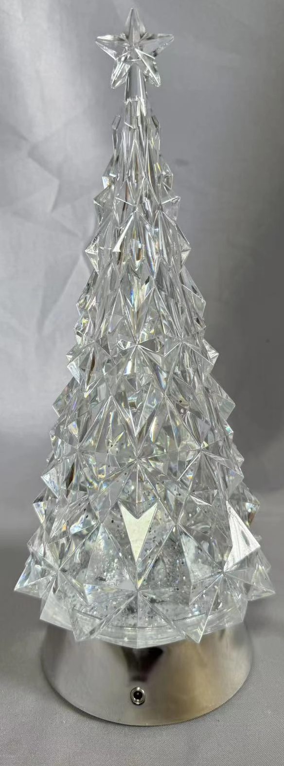 Diamond Tree Lamp Electroplated Silver Short Base Cool White Light