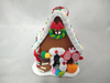 Handcrafted Candy Cane & Lollipop Cottage Ornament with Warm White LED Light | 7×6.5×9cm Mini Illuminated Sweet Holiday Decor