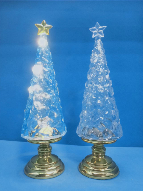 Acrylic clear Christmas tree with stars