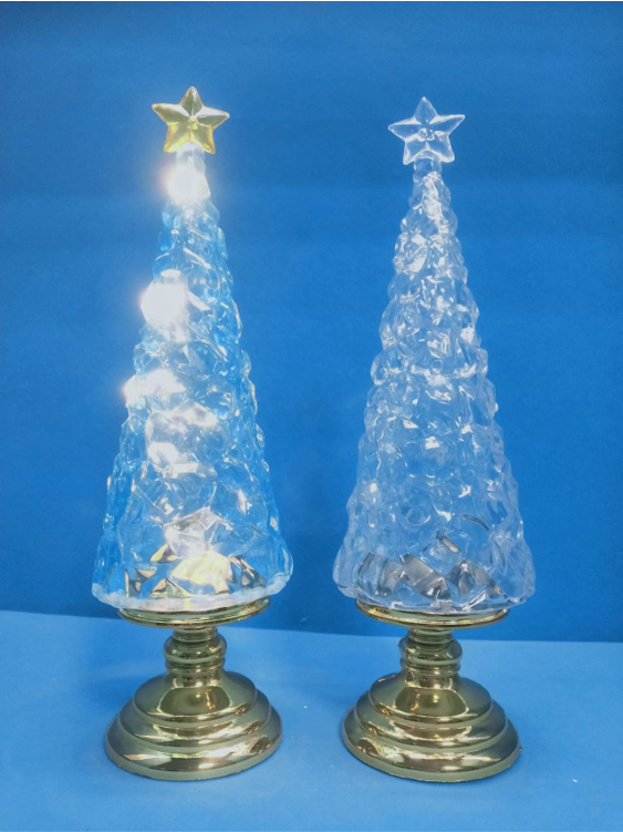Acrylic clear Christmas tree with stars