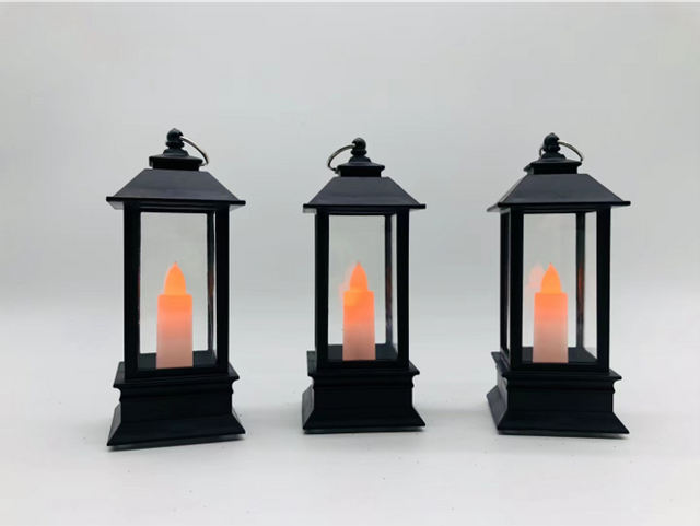 Acrylic lantern shape white candle