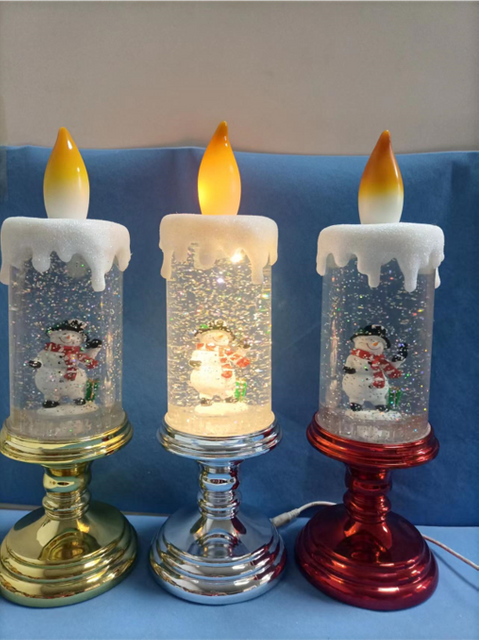 Acrylic transparent candle water light 3
