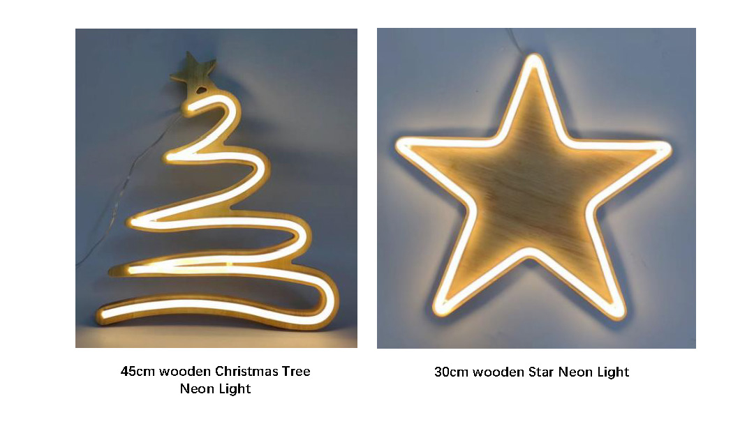 acrylic & wooden sign light