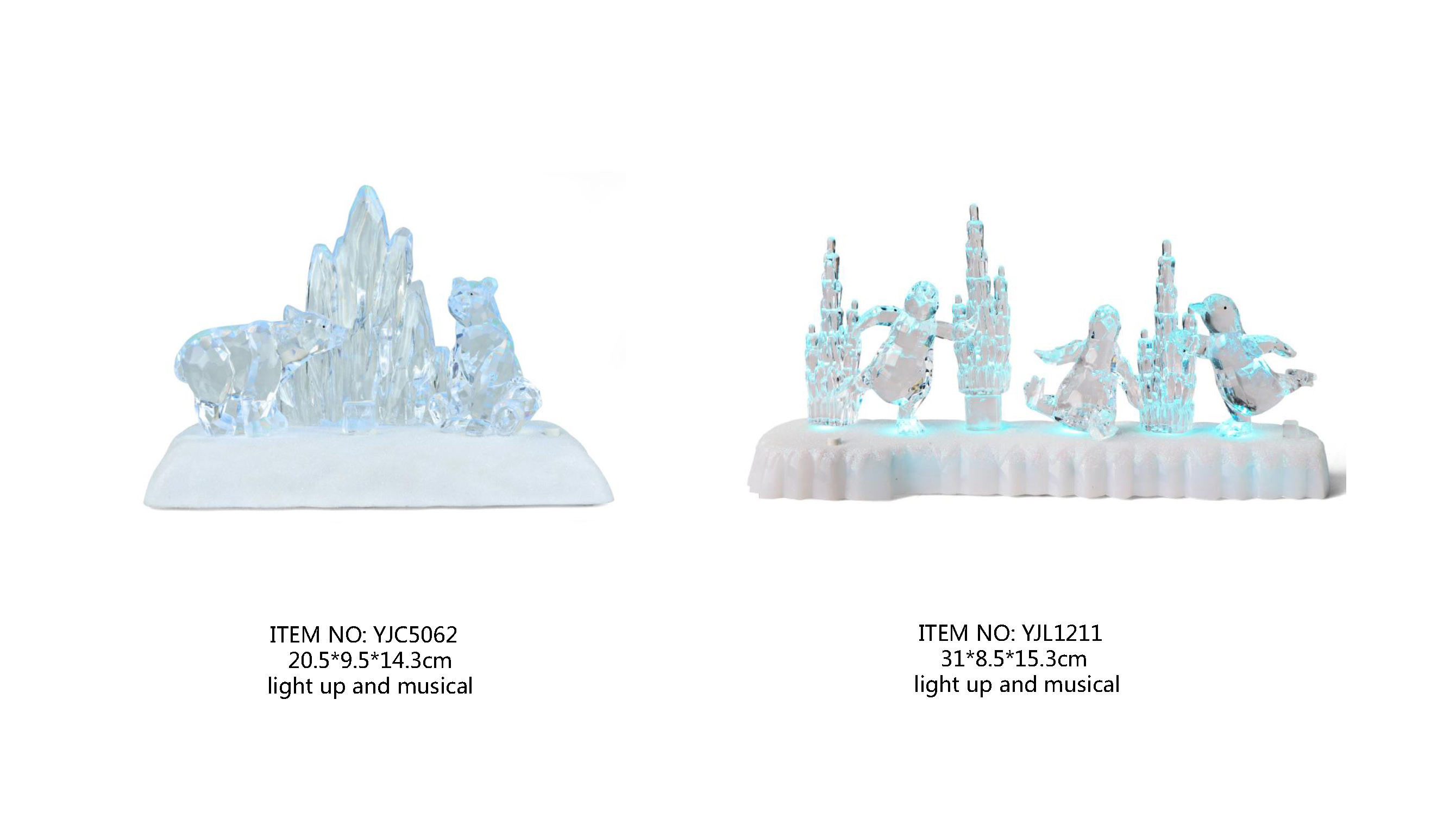 Acrylic Crystal Light Bears / Penguins SJ - 28