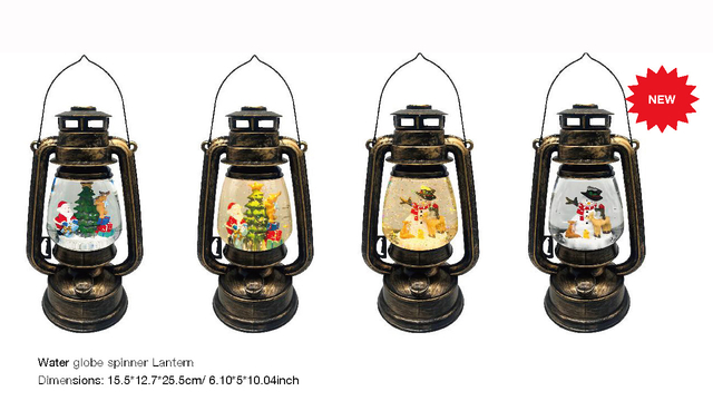 Acrylic Water globe spinner Lantern Santa Claus&Tree/Snowman & Animal SR - 81