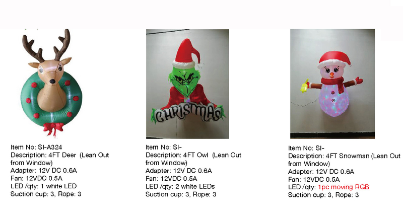 Deer & OWL & Snowman Inflatable Lights - 69