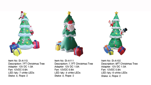 7 - 8FT Christmas Tree Inflatable Lights
