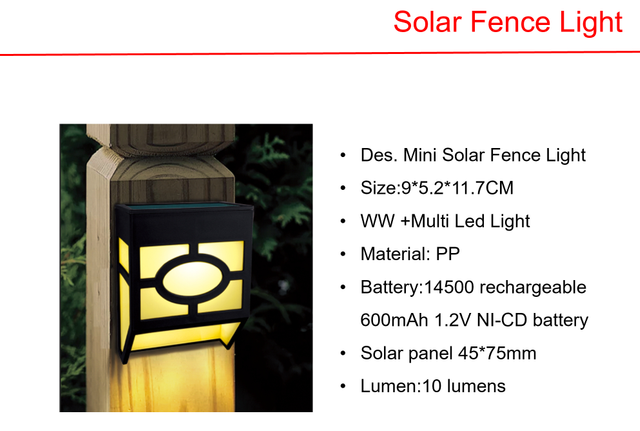 Solar LED Garden Stake & Mini Solar Fence Lights