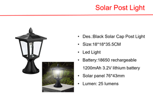 Solar LED Cap Post Light & mini Lantern Lights