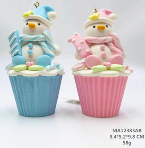 clay dough candy snowmen blue / pink - 49