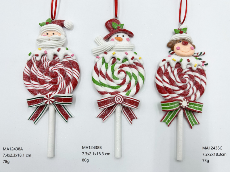 clay dough Santa Claus / snowman / Reindeer lollipop- 40