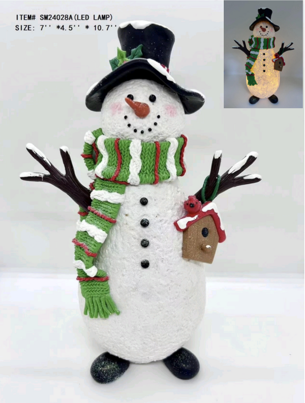 Clay Dough The Snowman Is Wearing A Green Scarf Light- 13